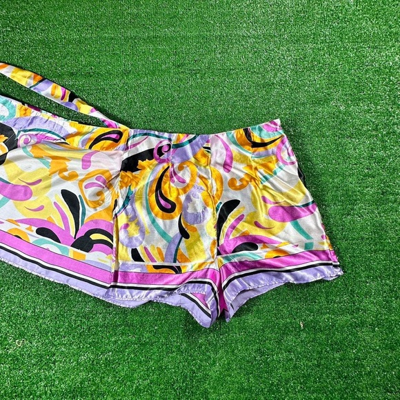 Colorful Silk Mini Skort - Picture 3 of 4